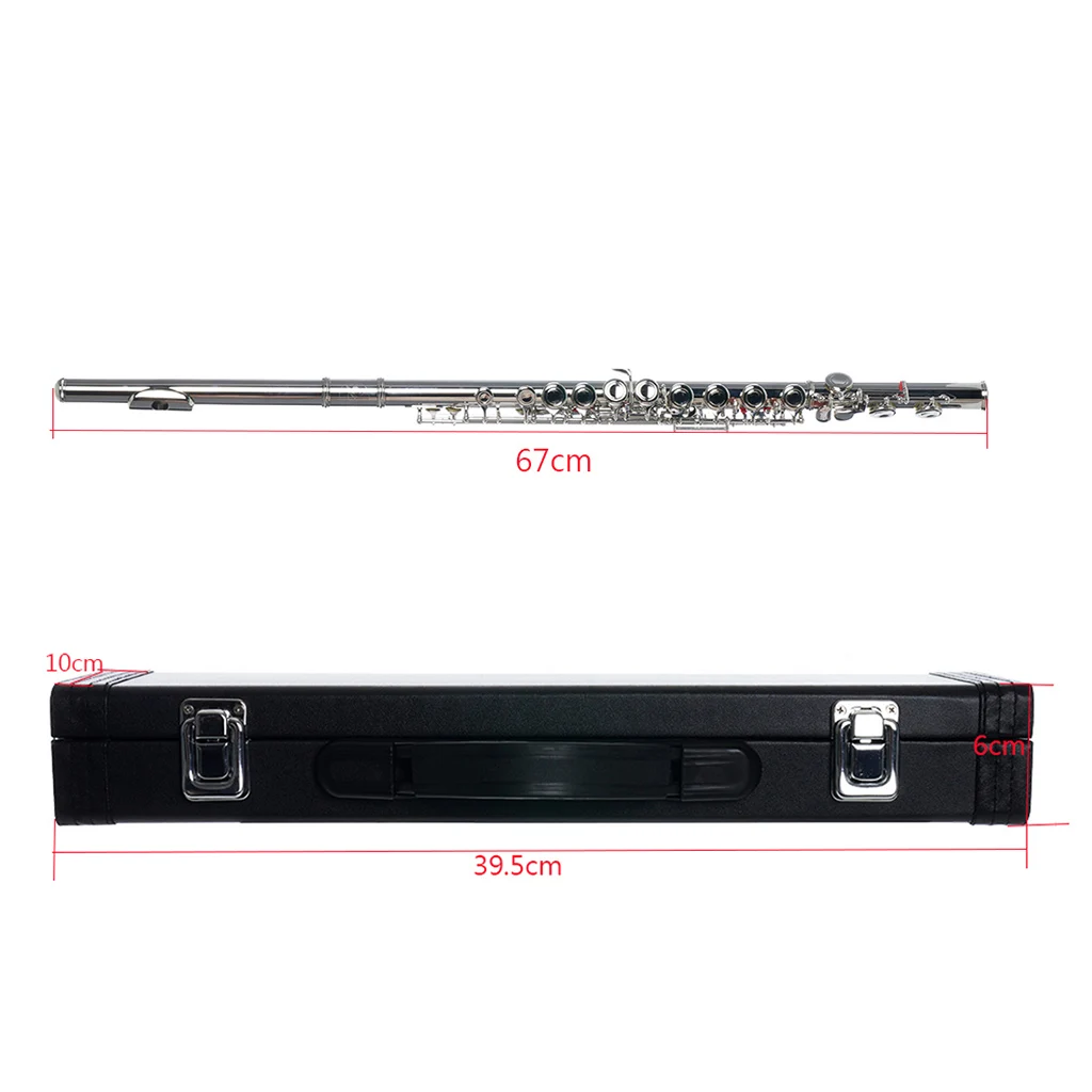 

Closed Hole C Flute with Case Cleaning Rod Cloth Joint Grease and Gloves