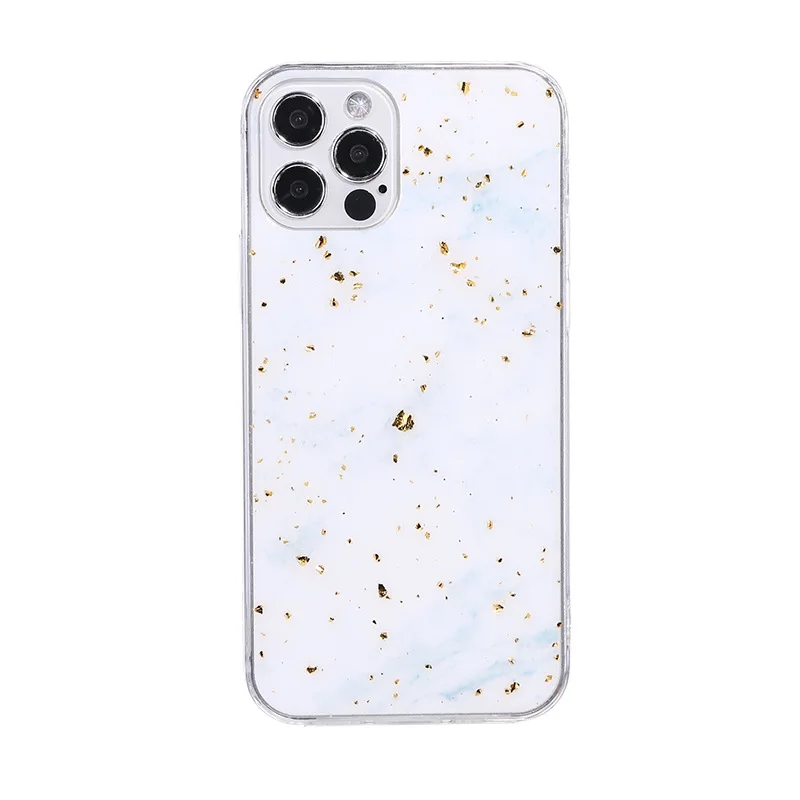 

Phone Case For iPhone 11 Pro Max 12 Mini X Xs XR SE 2020 SE2 8 7 Plus Luxury Bling Gold Foil Marble Glitter Soft TPU