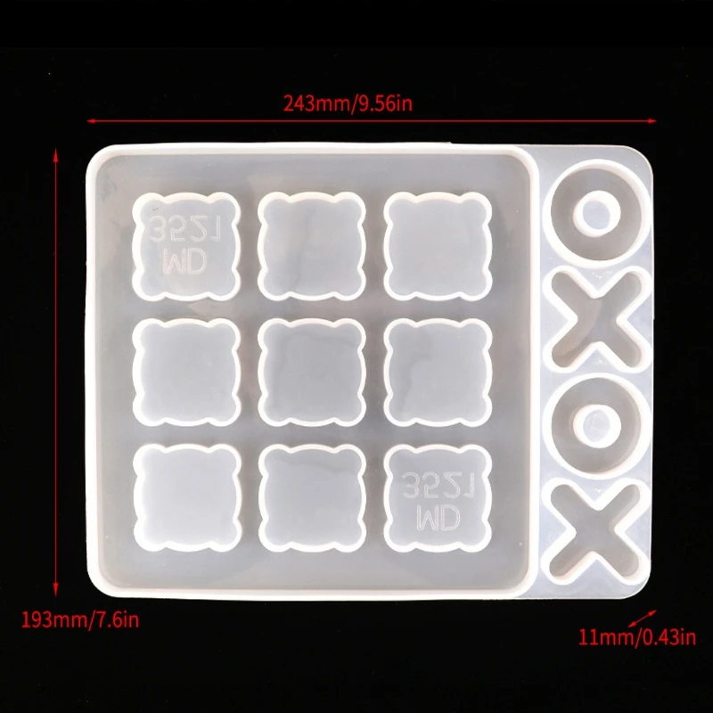 

DIY 3D Tic Tac Toe Molds for Resin Casting Small O X Board Game Silicone Mold DIY Craft Classic Board Family Games Molds