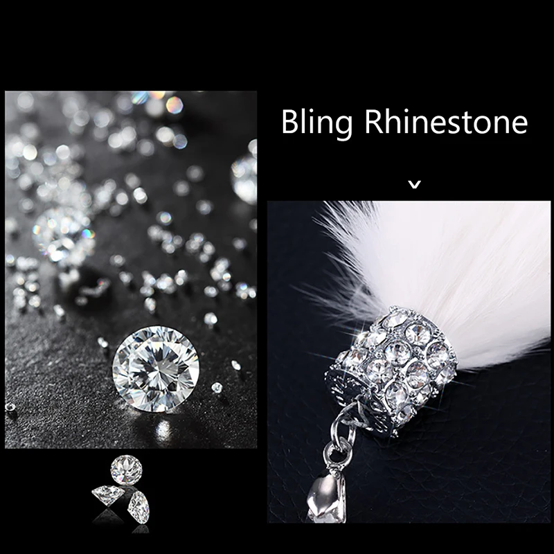 Хрустальные Роскошные автомобильные подвески меховые подвесные аксессуары для