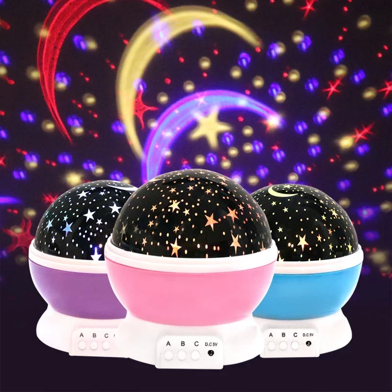 

ZK20 Luminous Toys Romantic Starry Sky LED Night Light Projector Battery USB Night Light Beautiful Birthday Toys For Children