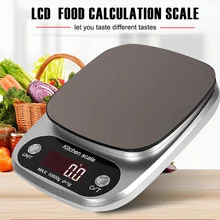Digital Scale Stainless Steel 10kg/1g with Tray Cooking Tool Mini Scale Practical Electronic Jewelry Kitchen Scale Bar