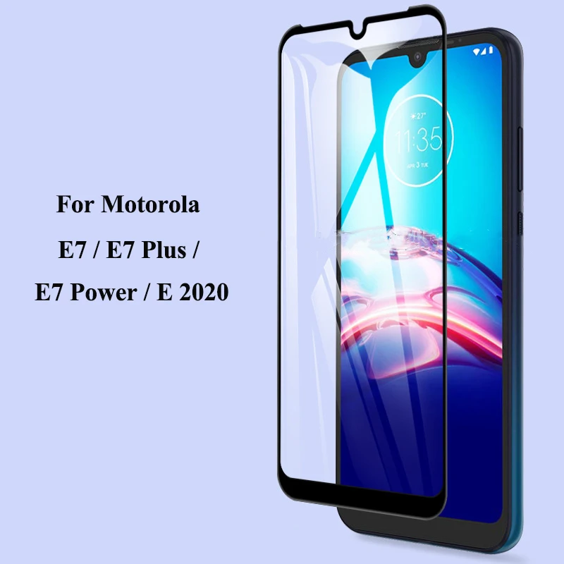

Для Motorola E7 Plus E7 Power новый 9D черный край закаленное стекло Защита экрана для Moto E 2020 2.5D полное покрытие защитная пленка