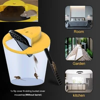 new mice trap reusable smart flip and slide bucket lid mouse rat trap humane lethal trap auto reset rat door style multi catch