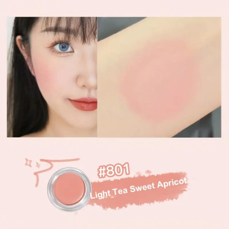 

High Quality Blush Cream Fine Smooth Easy To Color Brighten Face Makeup Natural Long-lasting Rouge Blush 6 Colors Available