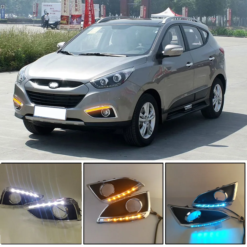 CAPQX для Hyundai IX35 2010 2013 лампа ходовых огней автомобиля мигающая дневного света