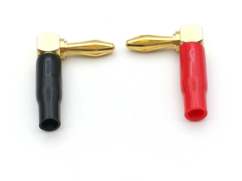 100 шт. латунь правый угол 4 мм разъем типа "банан" аудио динамик винтовой кабельный разъем