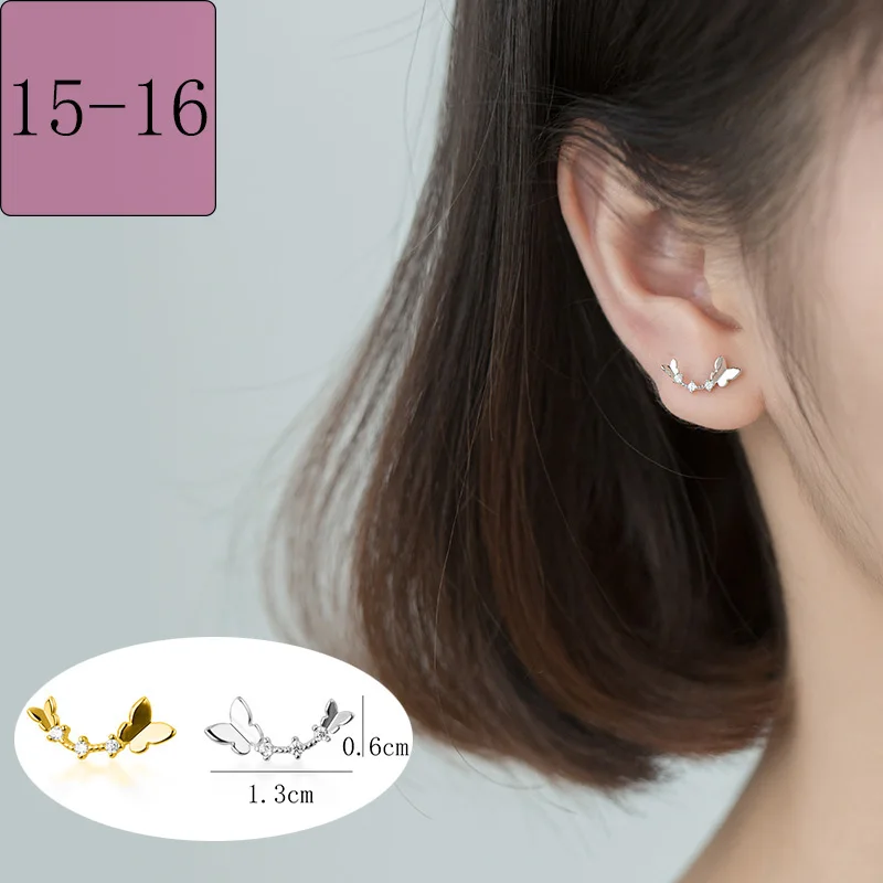 Trustdavis модные серьги гвоздики из стерлингового серебра 925 пробы в виде насекомых с