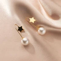natural pearl drop earrings s925 sterling silver boho jewelry french earrings minimalism brincos pendientes earrings for women