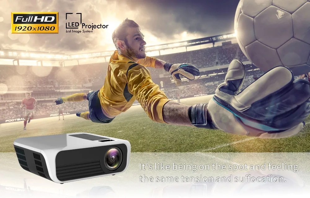 ByJoTeCH T8 светодиодный проектор 4500 люмен 1920*1080 домашний кинотеатр Full HD 1080P Amlogic S905 2G 16G Android 7,1 Proyector Beame