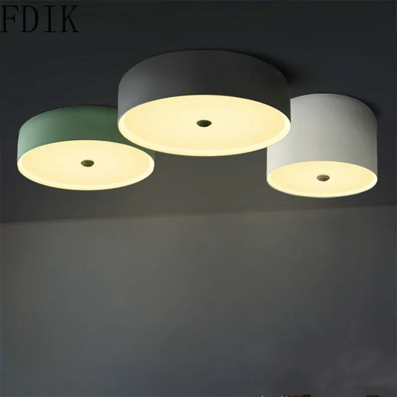 Nordic Led Hanging Ceiling Lamps Modern Iron Art Pendant Light for Living Room Bedroom Loft Decor Indoor Macaron Plafon Lighting