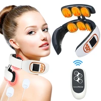 6 patches neck massager smart ems pulse neck massager 4 modes micro current rechargeable cervical therapy neck massage upgrade