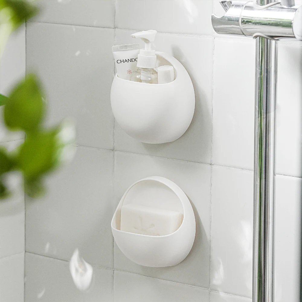 

Bathroom Soap Dishes Shower Plates Soap Storage Box With Drain Wall Mounted Self Adhesive Plastic Supplies Soap Holder