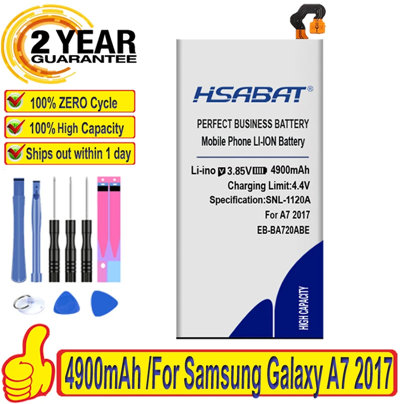 HSABAT 100% новый аккумулятор 4300 мАч для Samsung Galaxy A7 2017 / SM-A720 A720F A720S J7 Pro SM-J730F | Мобильные