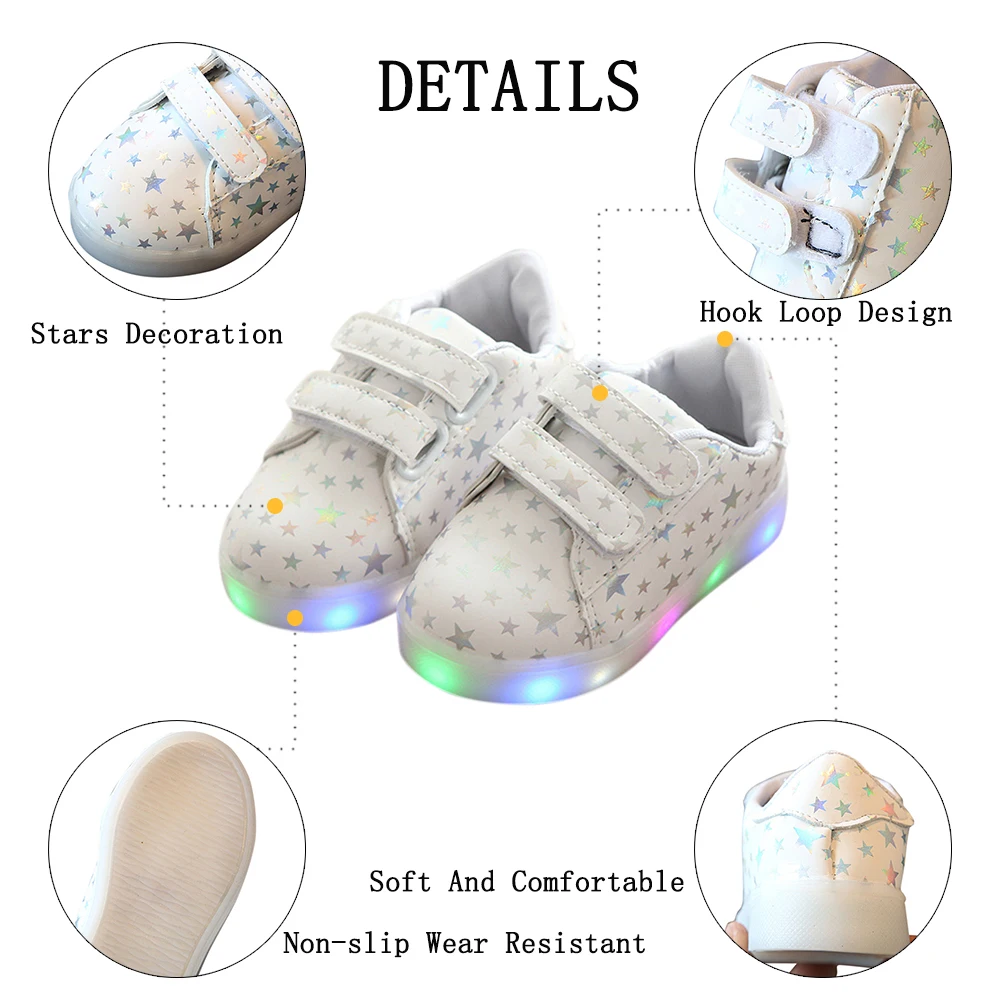 Новинка детская светящаяся обувь сезон весна-осень спортивные кроссовки для