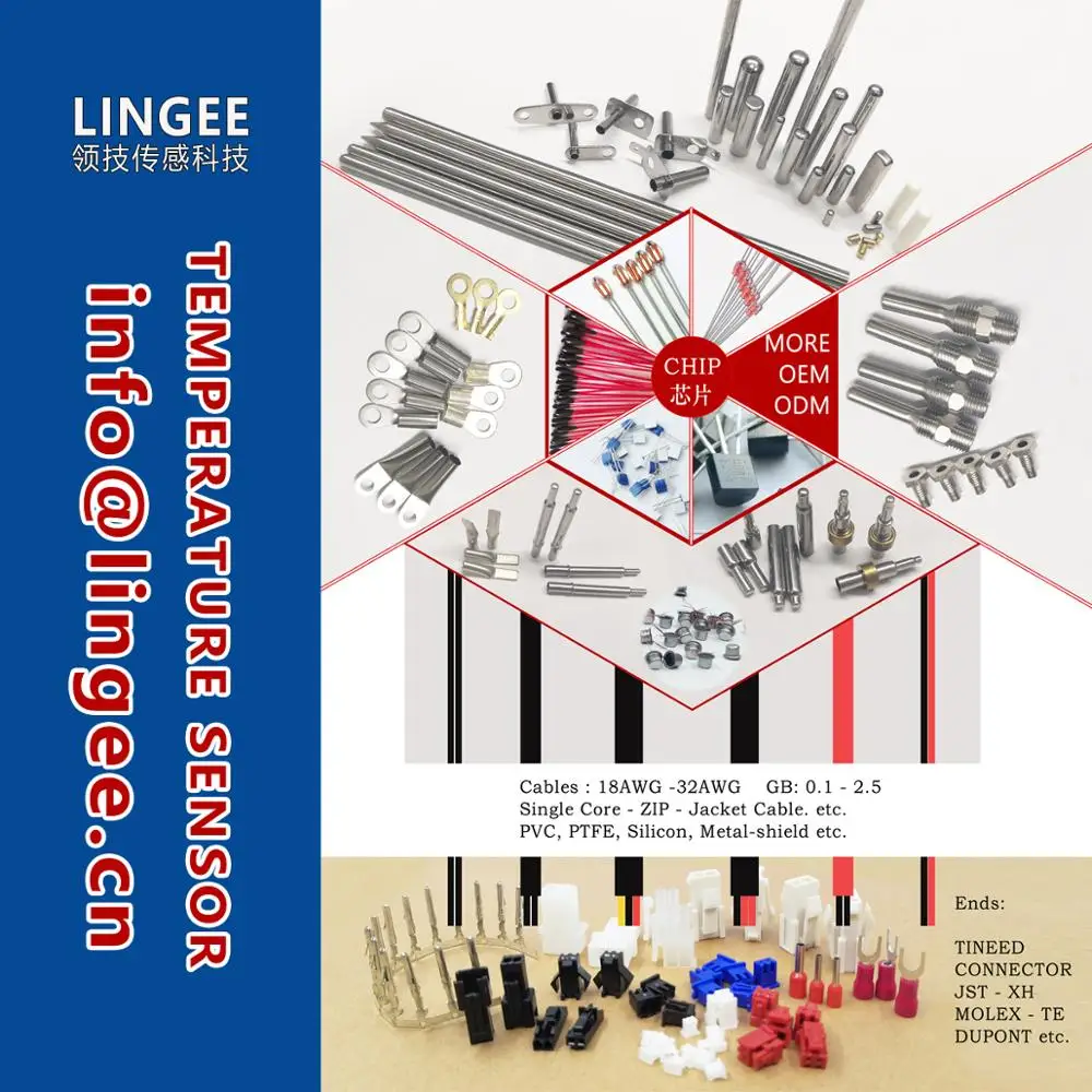 

MGB MF51 5K 502 1% 3950 3975 Glass-sealed NTC thermistor temperature sensor probe in Lingee