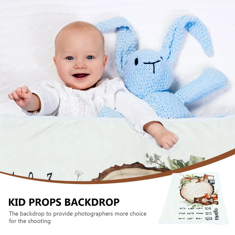 

Flannel Baby Milestone Blanket Photo Prop Baby Monthly Milestone Photo Blanket