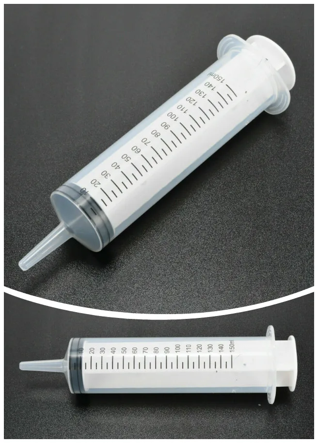 

150ml Large Capacity Plastic Syringe,Reusable With Plastic Nutrient Syringe,Measuring Nutrient Motoring Applications Tool