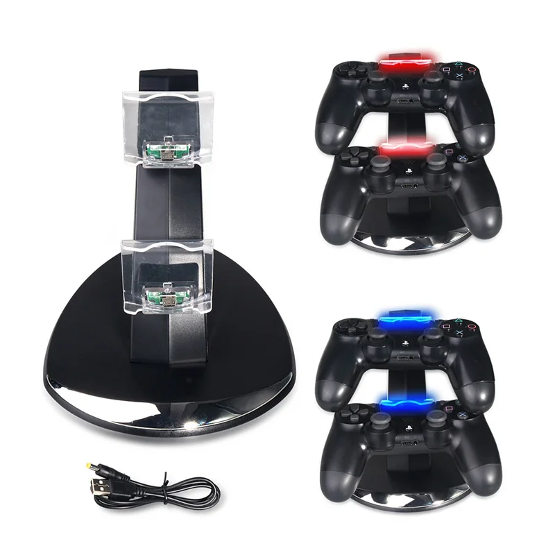 Двойное зарядное устройство USB для контроллера портативная светодиодная