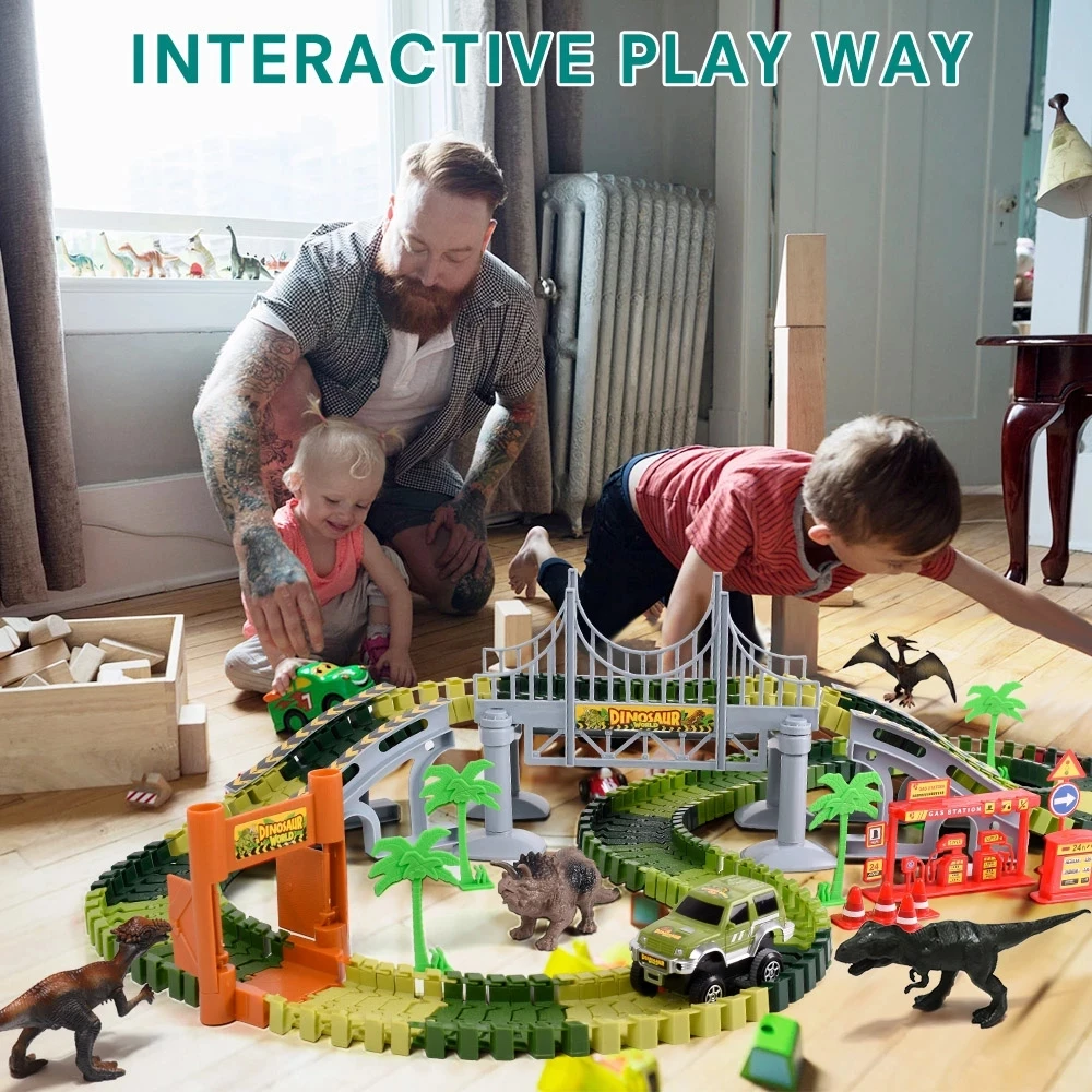 

Dinosaurios De Juguete Dinos Set Jurassic-World Forest Dinosaurs Toy Car Doll Figure Building Blocks Learning Education Toys