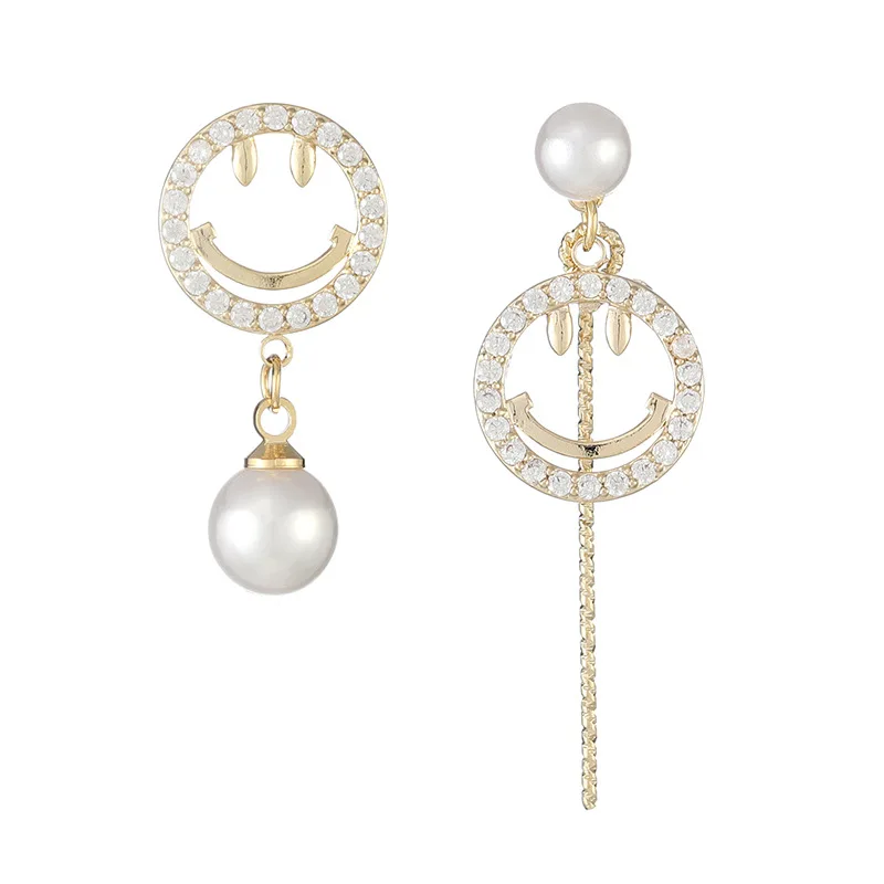 2021 новые корейские серьги Асимметричный дизайн чувство рисунком в виде