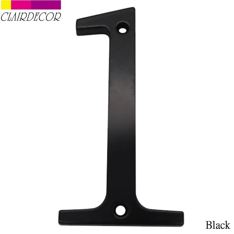 Номер дома 101 мм утапливаемый Монтаж черный металлический номер двери адреса