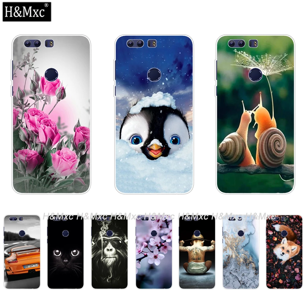Силиконовый чехол для телефона huawei Honor 8 мягкая задняя крышка из ТПУ бампер Lite