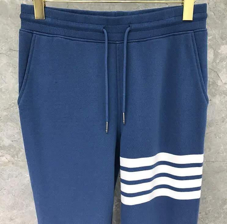 

2021 Fashion TB Brand Sweatpants Men Women Blue Cotton Casual Sports Trousers Tracksuit Bottoms Mens Jogger Track Pants