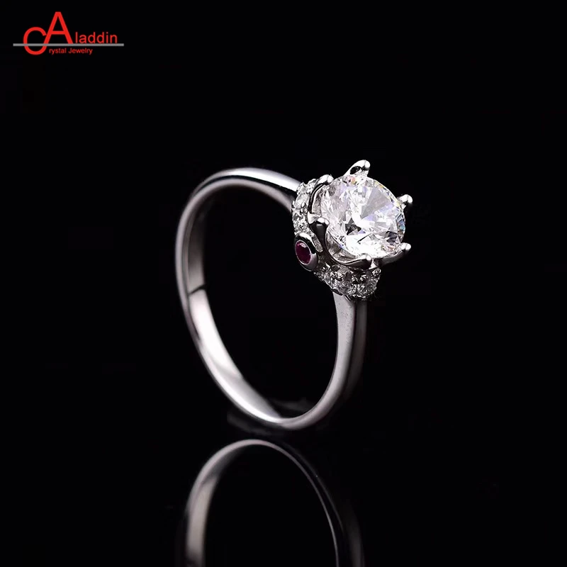 Кольцо Аладдин из стерлингового серебра 925 пробы 0.5ct/1ct ювелирное изделие в