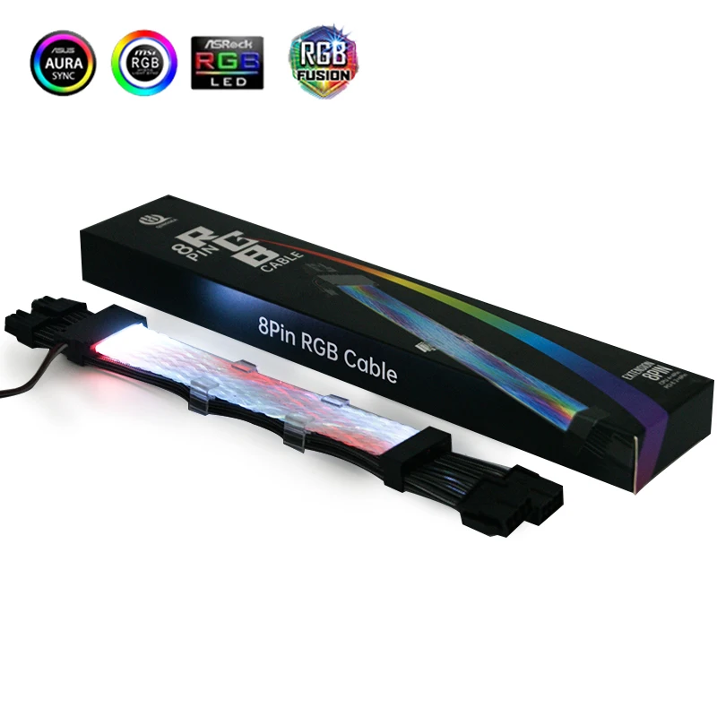 A RGB Радуга кабеля MOBO/24PIN кабель GPU расширение 8PIN + AURA SYNC 5V 3pin освещение|Кулеры и