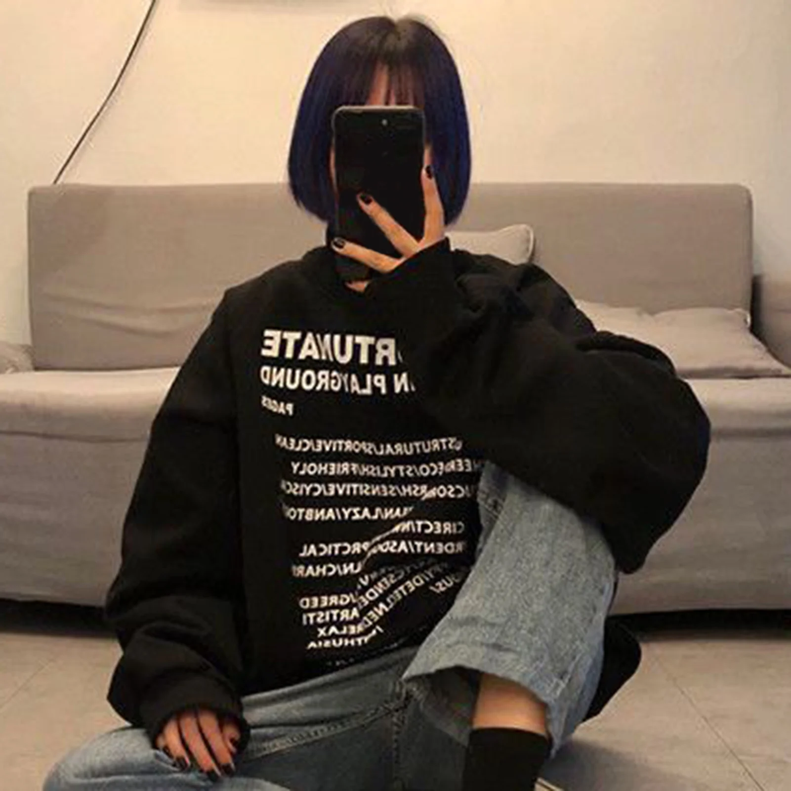 Autumn winter 2020 Women Plush sweatshirt Turtleneck Letters Print women clothes coat long sleeve hoodies