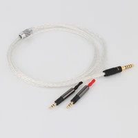 preffair 1piece hifi audio 4 4mm balanced 8 cores silver plated headphone cable for ath r70x