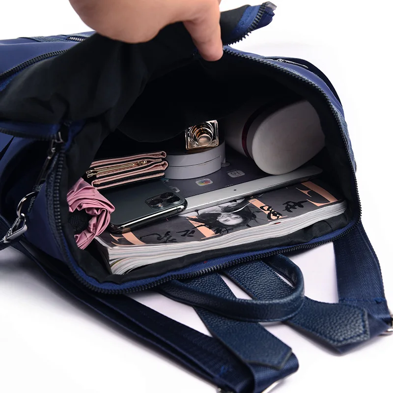 

Leather bags women ladies backpack wild fashion simple large capacity trend 2020 new Oxford cloth casual bag school bag