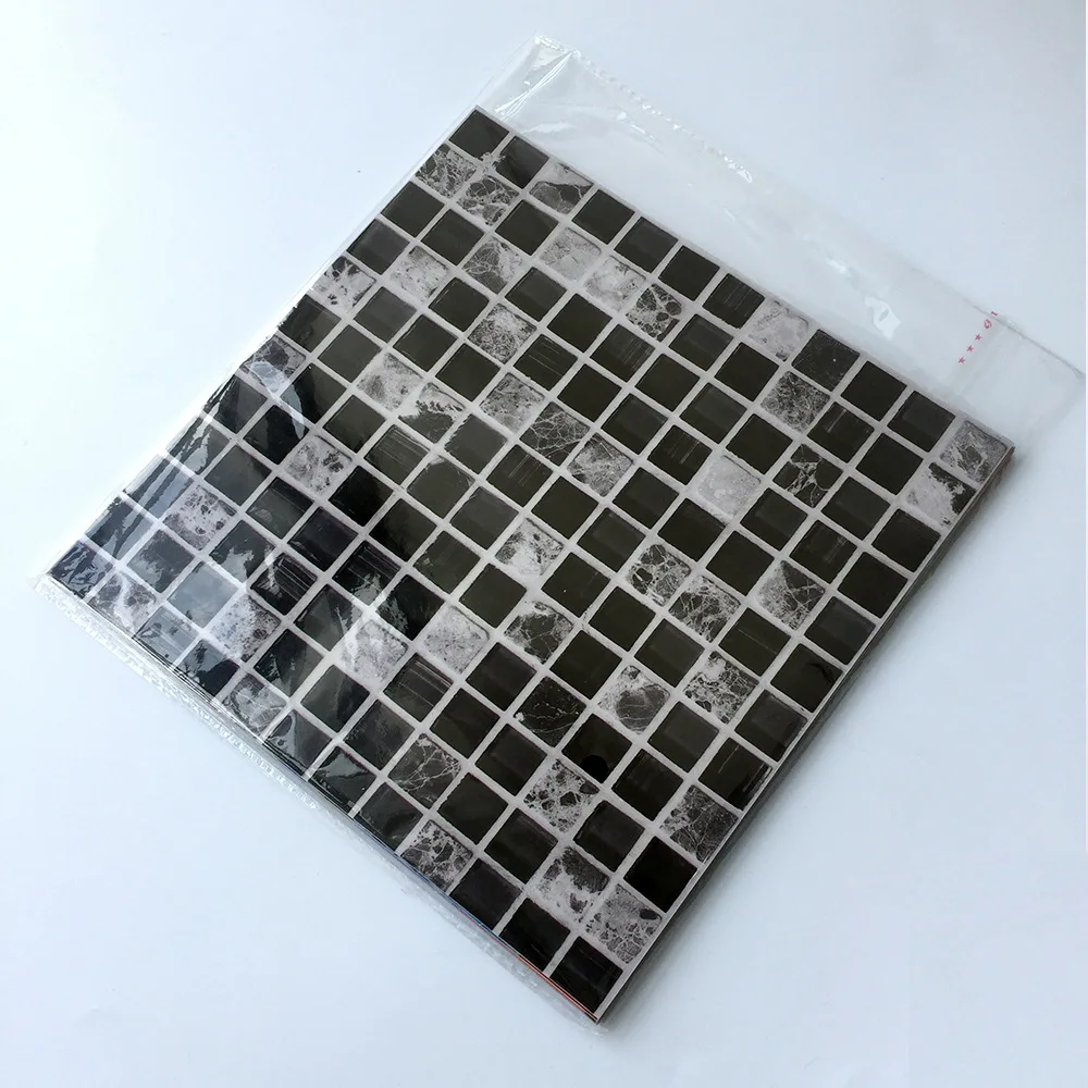 

Funlife Self Adhesive Mosaic Tile Wall Sticker Kitchen Bathroom Decor Vinyl Wall Stickers Waterproof Peel Stick PVC Tiles Panel