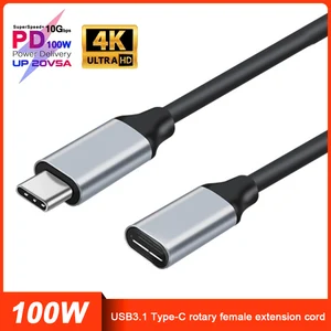 5a 100w type c 10gbps gen2 usb 3 1 to usb c type c extension data quick charging cable extender cord for macbook laptop phone free global shipping