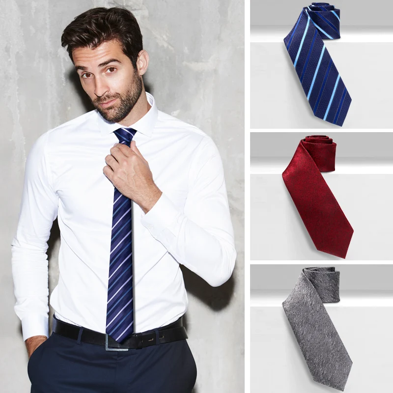 

High Quality 2020 New Designers Brands Fashion Business Pattern 8cm Ties for Men Zipper Necktie Suit Formal Work with Gift Box