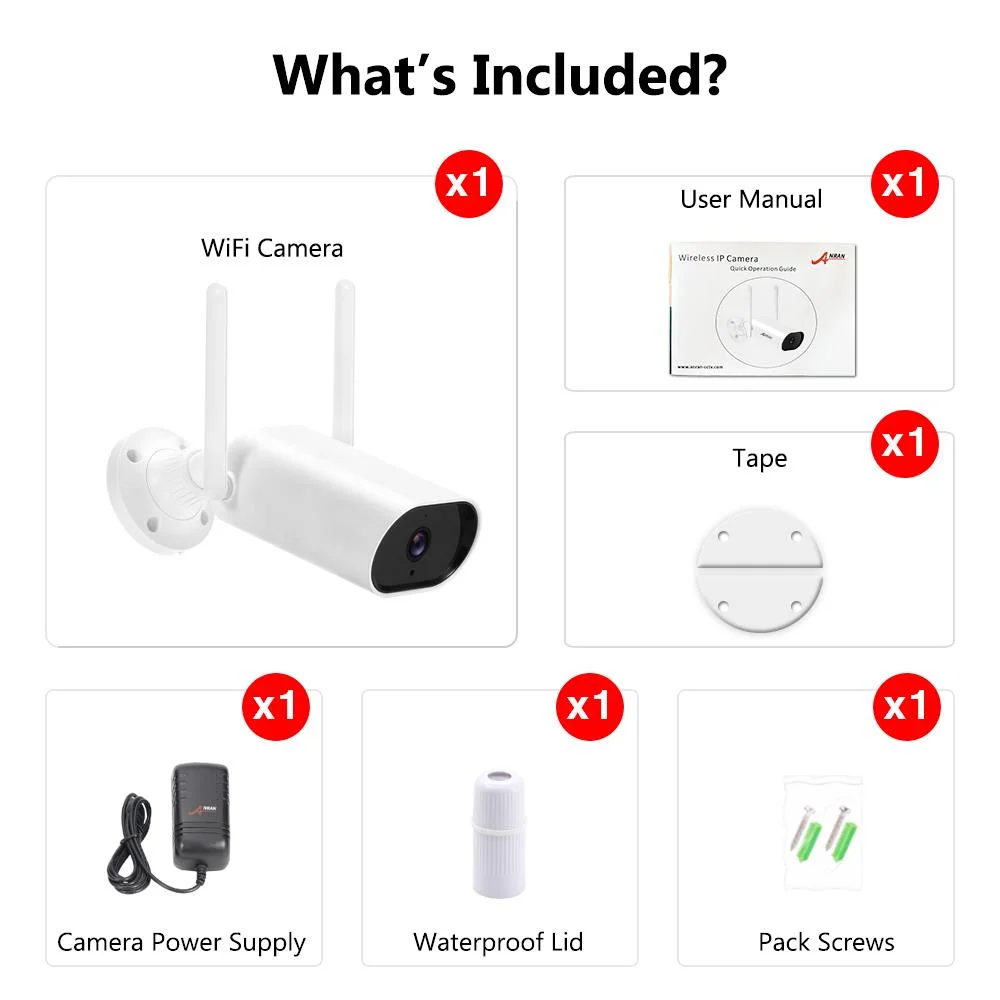 

1080P IP Camera Smart Outdoor Wi-Fi Security Camera 2MP Surveillance Camera Waterproof Night Vision APP Control Audio