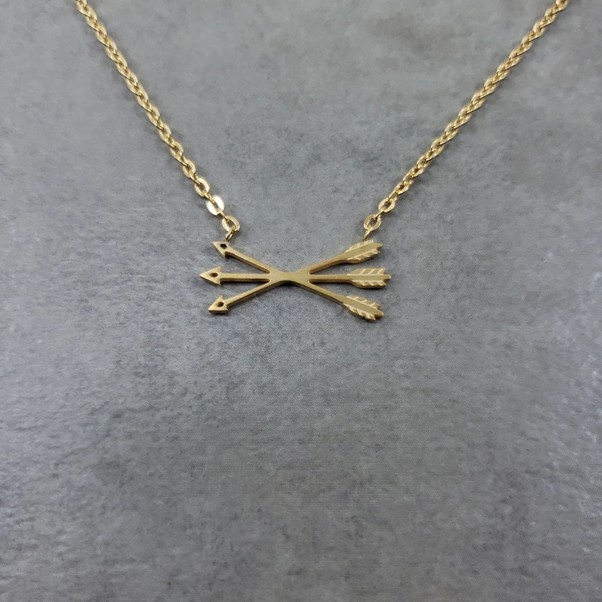 В богемном стиле стрела золотого цвета ожерелье ювелирные изделия нержавеющей