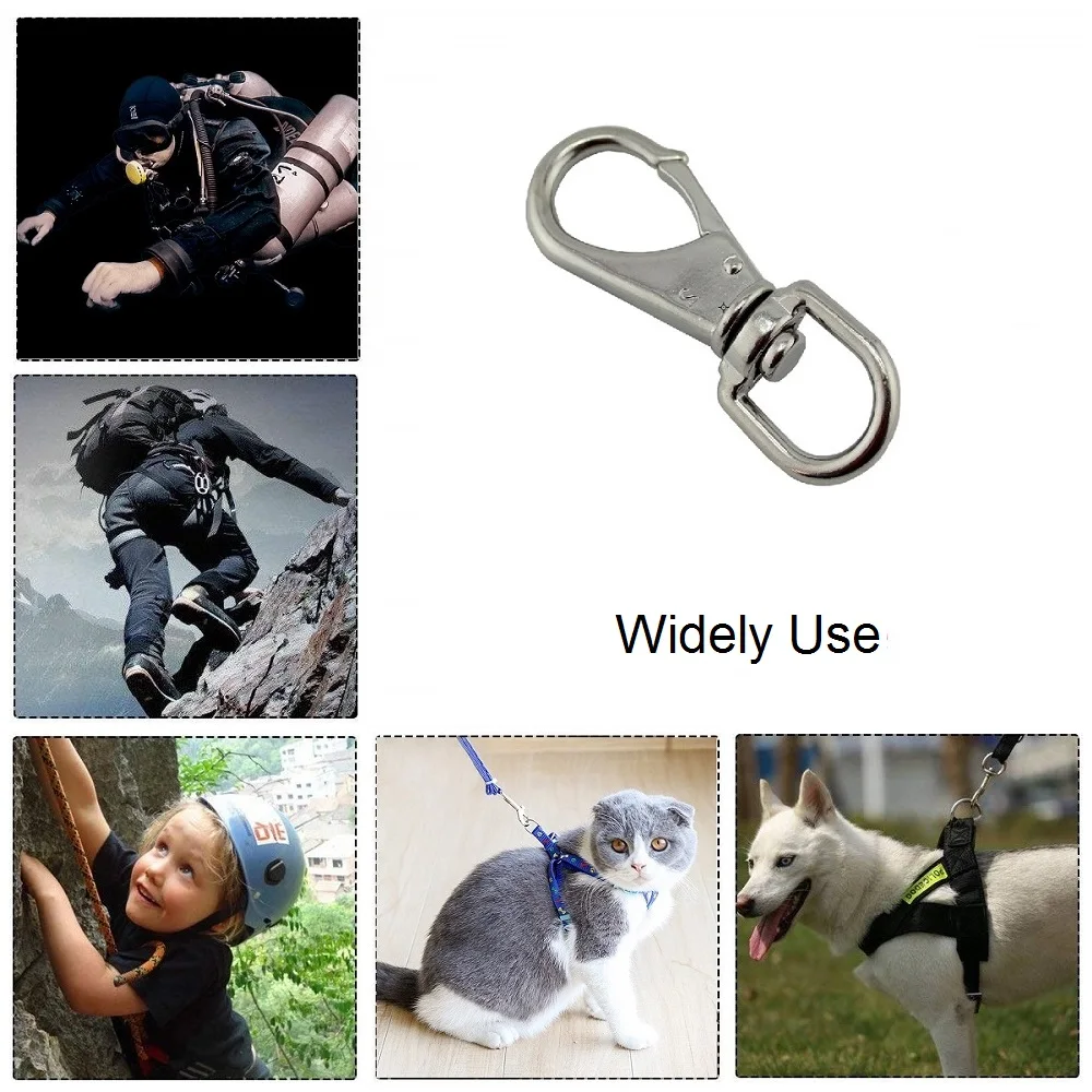 1 шт. оптом большой поворотные карабины 304 Нержавеющая сталь 69 мм 88 такелаж Heavy Duty