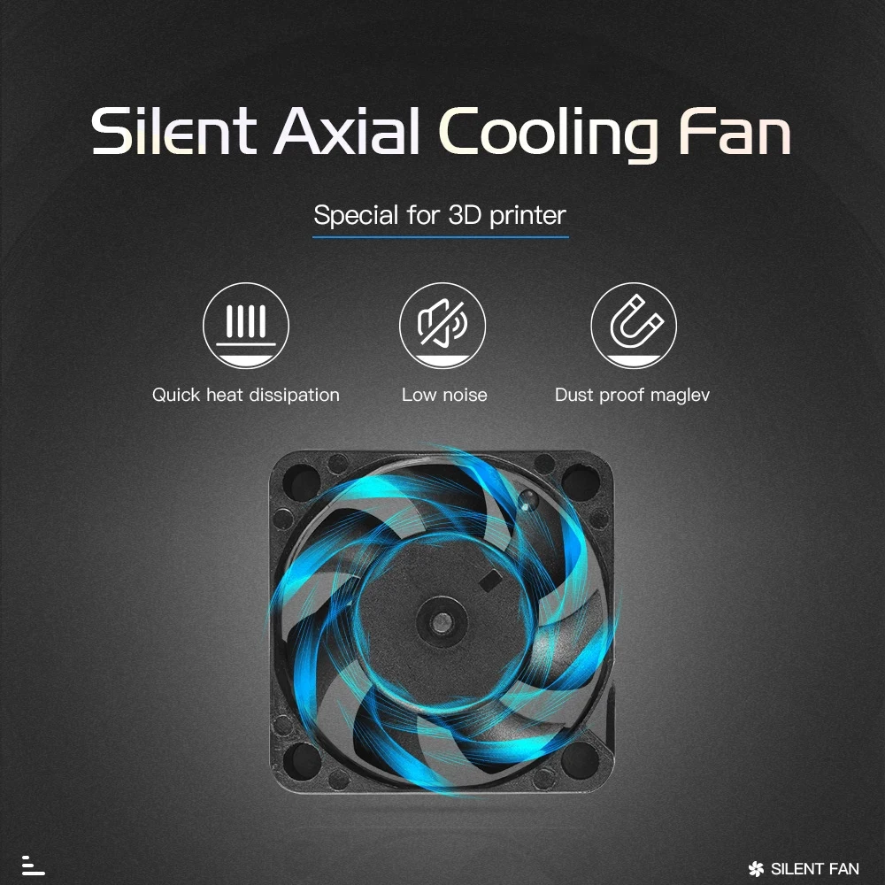 3D Printer Part 4010 Fan 24V 0.1A Silent Brushless Cooling Fan Oil Bearing Axial 40mmx40mmx10mm for Ender-3 v2 Ender3