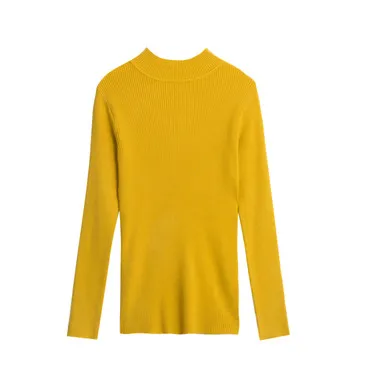 

Woman Sweaters Autumn Winter Half-High Collar Sweater Women's Long-Sleeved Sweater Slim Fit Inner Wear Women's Knitted Tops