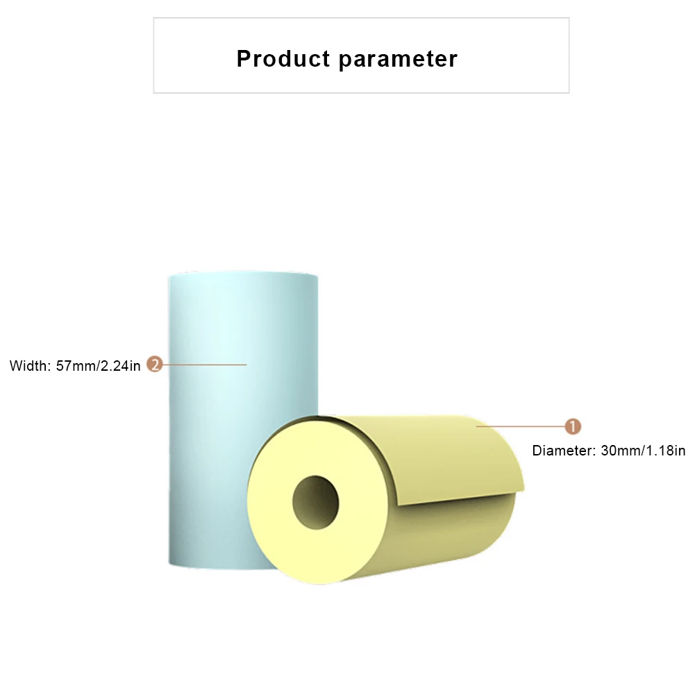 Печать наклеек Бумага рулон самоклеющейся Термальность для PeriPage A6 принтер