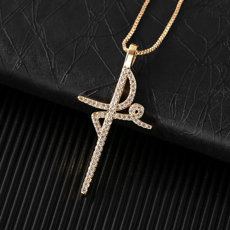 Новое поступление золотое ожерелье WENDYFO с изображением религии для мужчин и