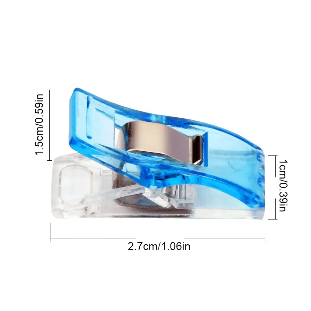 

60Pcs Mix Candy Colors Sewing Clips Plastic Multi-Purpose Hangers Clips Colorful Sewing Clamps Craft Quilt Binding Clips