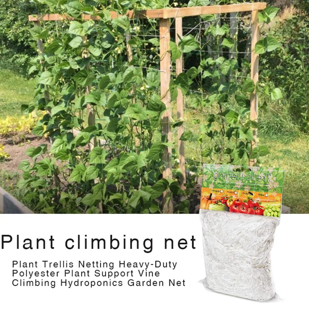 

Garden Plant Climbing Net Polyester Tomatoes Vine Grow Support Trellis Netting Support Plant Grow Holder Garden Supplies