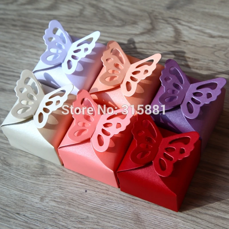 Бабочка Свадебная коробка конфет для идей свадебные сувениры и подарки коробки