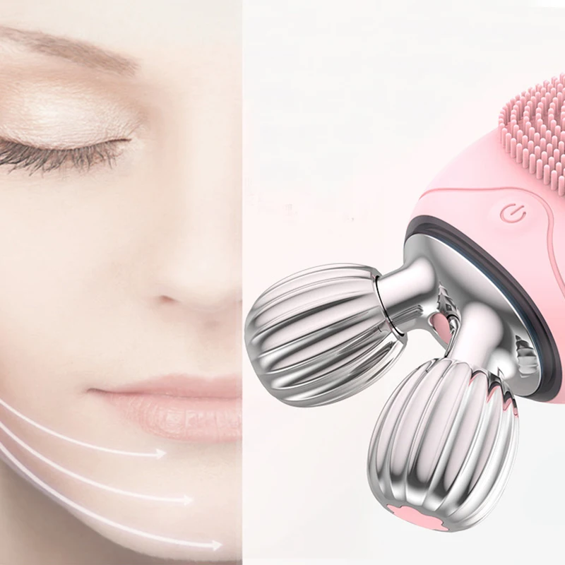 Массажер LINMEE для лица Электрический силиконовый массажер щетка очищения