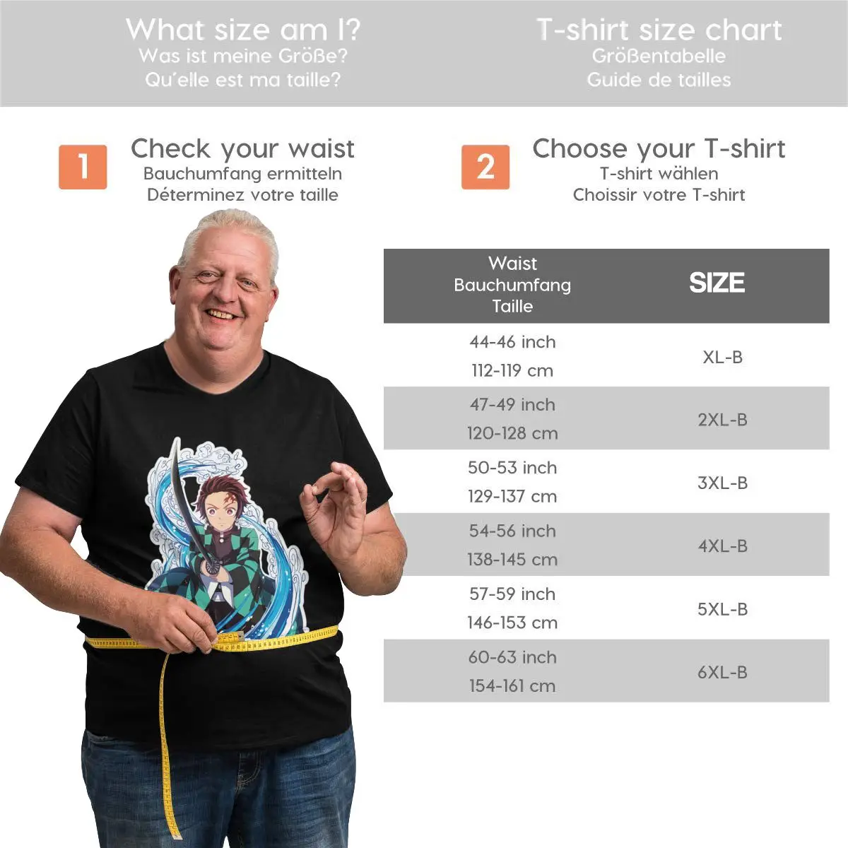 

Anime Fans Kamado Tanjirou 7 man's T-shirts Not easy to shrink Short sleeveRound neck T-shirt