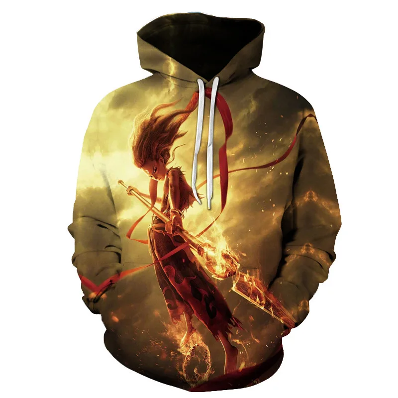 Верхняя одежда свитшоты Nezha из китайского фильма и ТВ новинка костюм для косплея