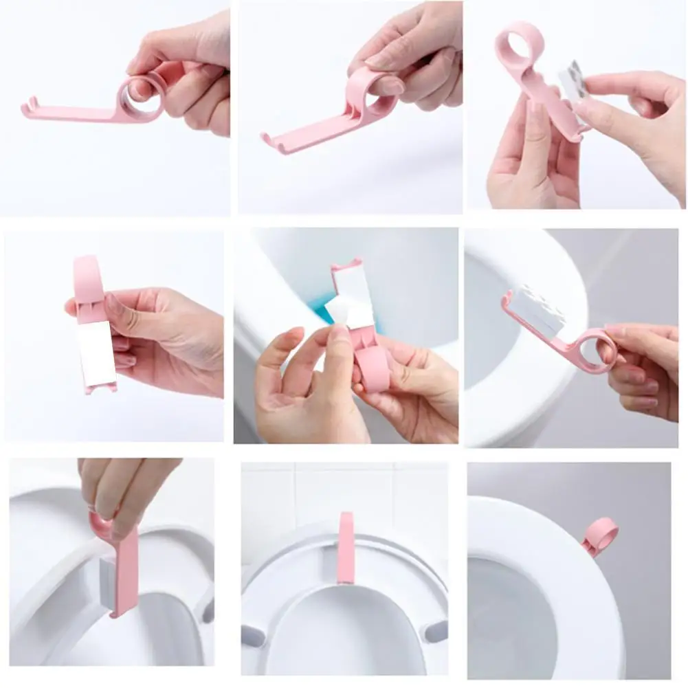 

1pc Portable Wc Toilet Cover Lifting Device Avoid Touching Lid Snail Bathroom Handle Toilet Toilet Lifters Seat F5A2 Cartoo K2Z3